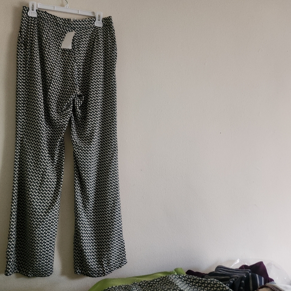 Set Oversized Resort Shirt & Pants Green Zigzag Dark Green Patterned… - Picture 10 of 16